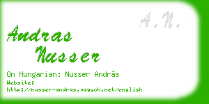 andras nusser business card