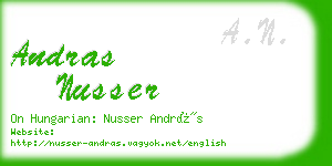 andras nusser business card